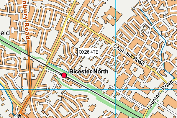 OX26 4TE map - OS VectorMap District (Ordnance Survey)