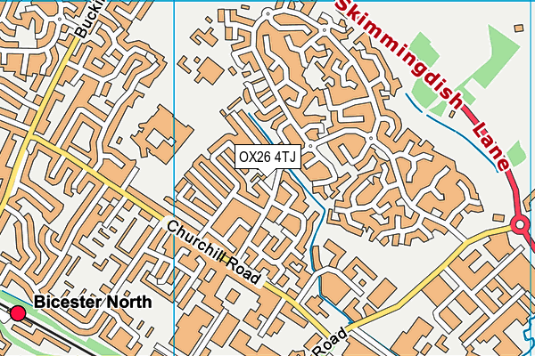 OX26 4TJ map - OS VectorMap District (Ordnance Survey)