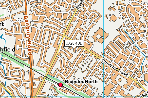 OX26 4UD map - OS VectorMap District (Ordnance Survey)