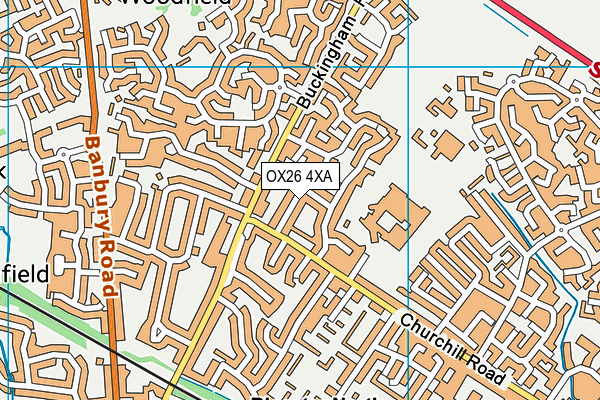OX26 4XA map - OS VectorMap District (Ordnance Survey)