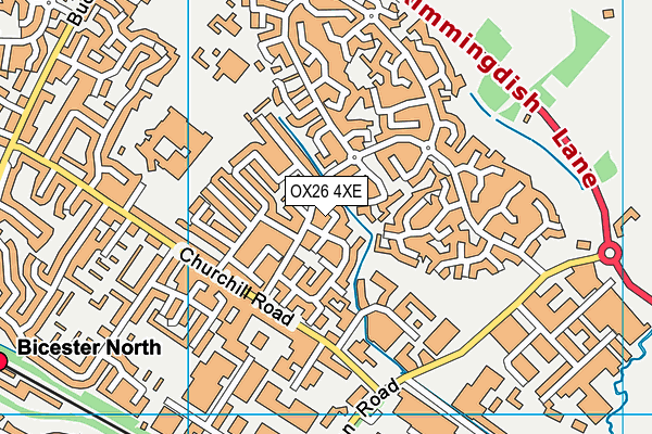 OX26 4XE map - OS VectorMap District (Ordnance Survey)