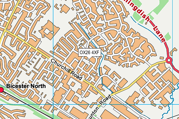 OX26 4XF map - OS VectorMap District (Ordnance Survey)
