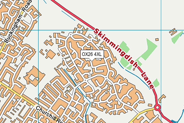 OX26 4XL map - OS VectorMap District (Ordnance Survey)