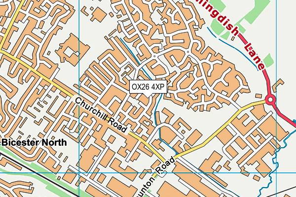 OX26 4XP map - OS VectorMap District (Ordnance Survey)