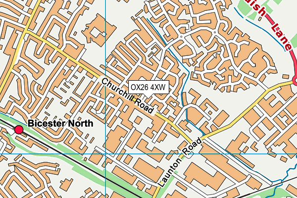 OX26 4XW map - OS VectorMap District (Ordnance Survey)