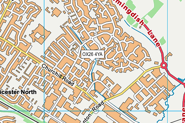OX26 4YA map - OS VectorMap District (Ordnance Survey)