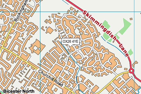 OX26 4YE map - OS VectorMap District (Ordnance Survey)