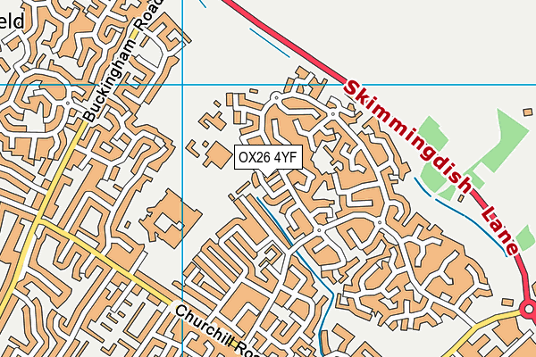 OX26 4YF map - OS VectorMap District (Ordnance Survey)