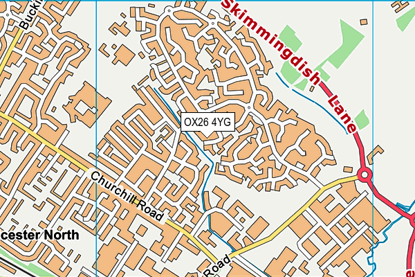 OX26 4YG map - OS VectorMap District (Ordnance Survey)