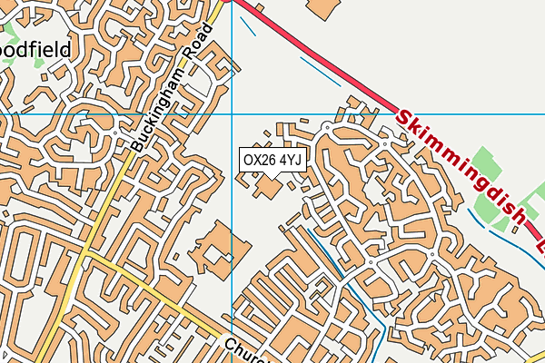 Glory Farm Primary School map (OX26 4YJ) - OS VectorMap District (Ordnance Survey)