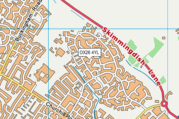 OX26 4YL map - OS VectorMap District (Ordnance Survey)