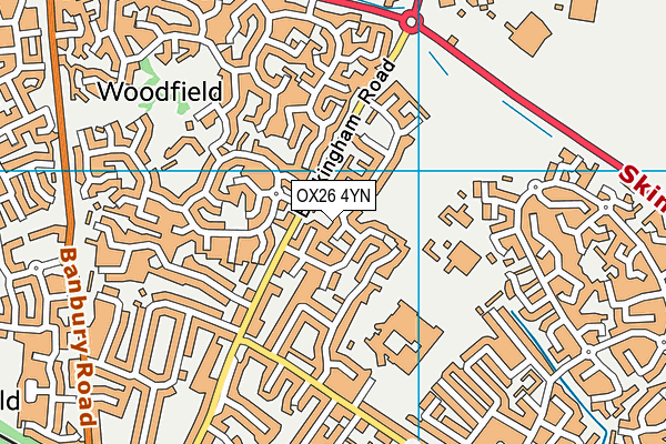 OX26 4YN map - OS VectorMap District (Ordnance Survey)