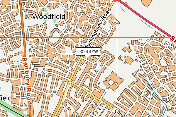 OX26 4YW map - OS VectorMap District (Ordnance Survey)