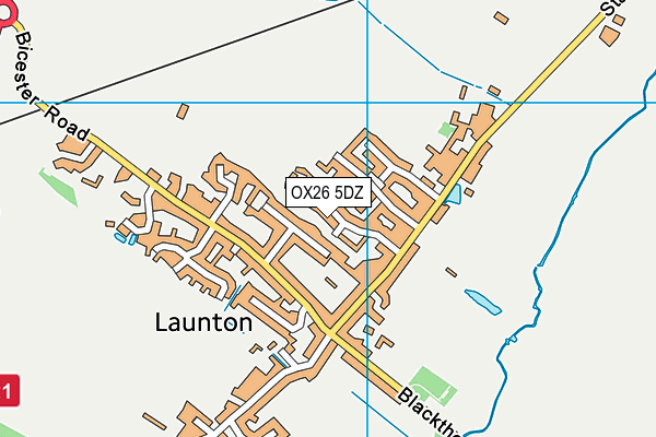 OX26 5DZ map - OS VectorMap District (Ordnance Survey)