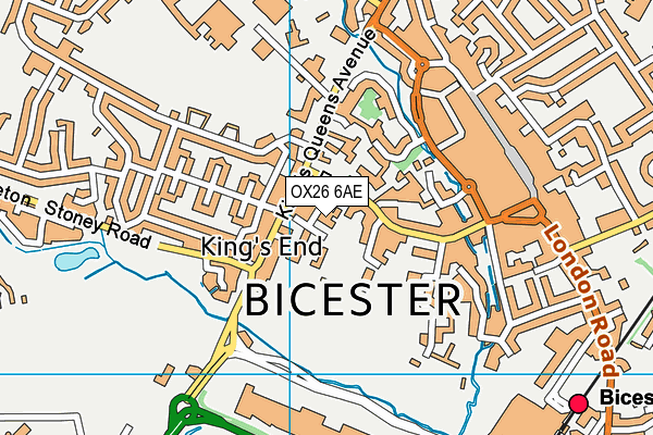 OX26 6AE map - OS VectorMap District (Ordnance Survey)