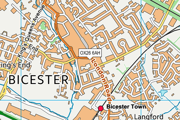 OX26 6AH map - OS VectorMap District (Ordnance Survey)