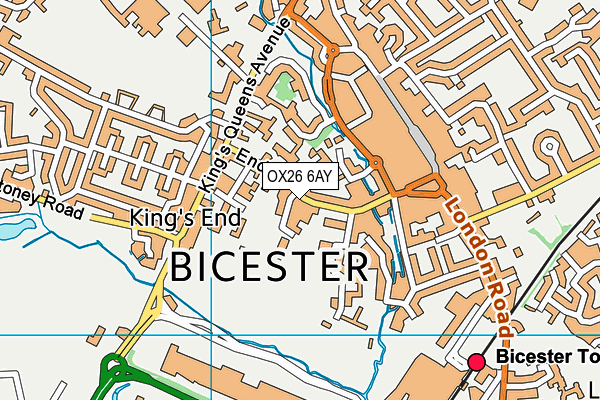 OX26 6AY map - OS VectorMap District (Ordnance Survey)