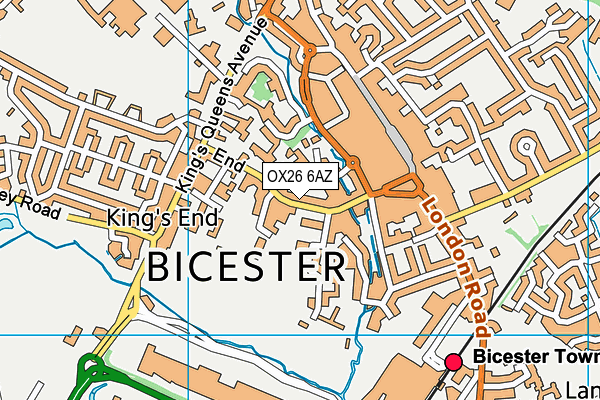 OX26 6AZ map - OS VectorMap District (Ordnance Survey)