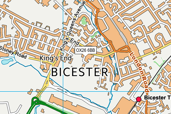 OX26 6BB map - OS VectorMap District (Ordnance Survey)