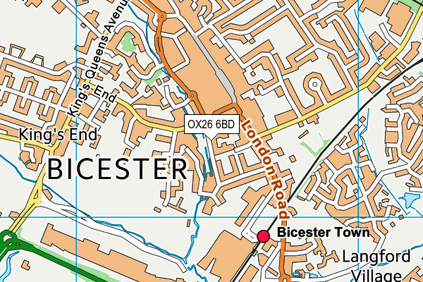 OX26 6BD map - OS VectorMap District (Ordnance Survey)