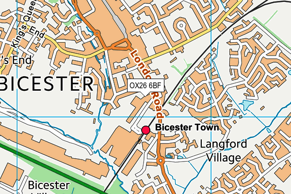 OX26 6BF map - OS VectorMap District (Ordnance Survey)