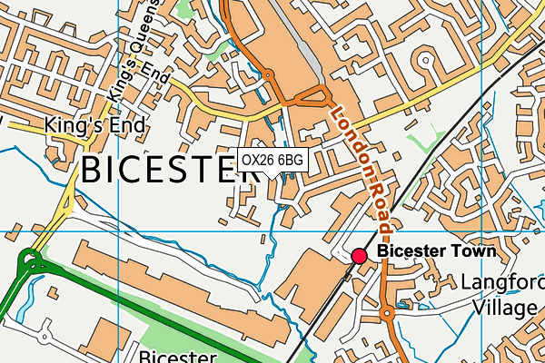 OX26 6BG map - OS VectorMap District (Ordnance Survey)