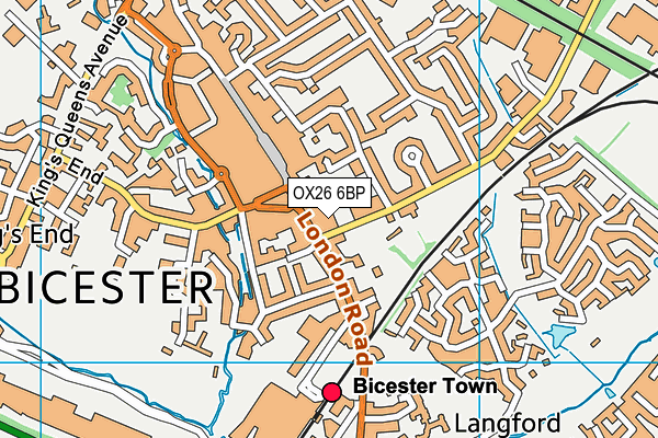 OX26 6BP map - OS VectorMap District (Ordnance Survey)