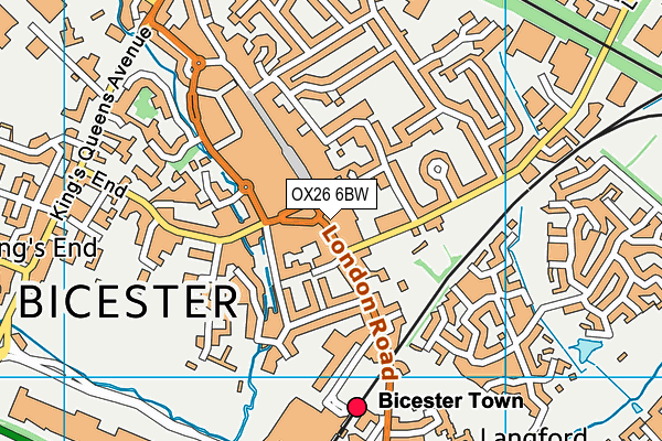 OX26 6BW map - OS VectorMap District (Ordnance Survey)