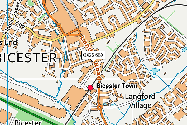 OX26 6BX map - OS VectorMap District (Ordnance Survey)