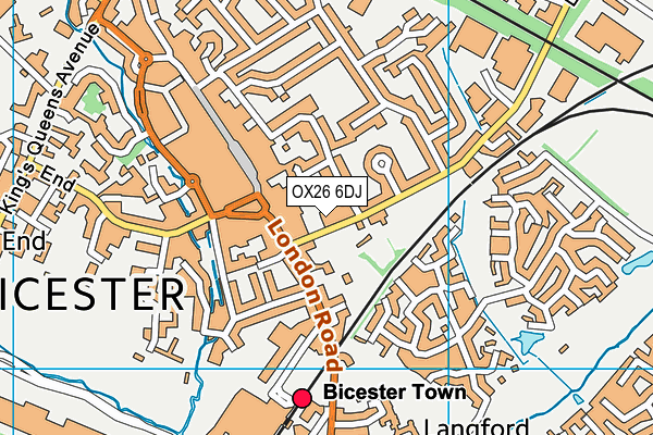 OX26 6DJ map - OS VectorMap District (Ordnance Survey)