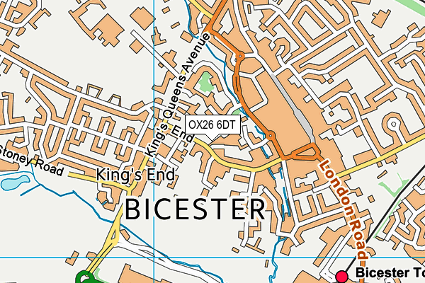 OX26 6DT map - OS VectorMap District (Ordnance Survey)