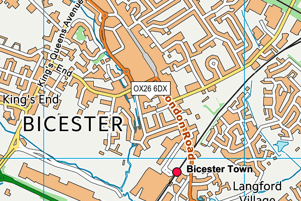 OX26 6DX map - OS VectorMap District (Ordnance Survey)