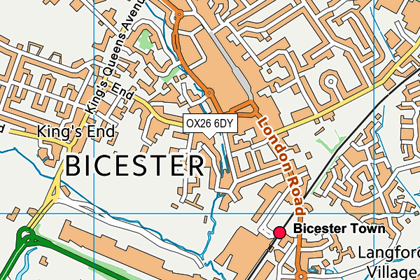 OX26 6DY map - OS VectorMap District (Ordnance Survey)