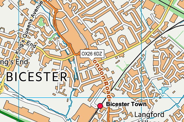 OX26 6DZ map - OS VectorMap District (Ordnance Survey)