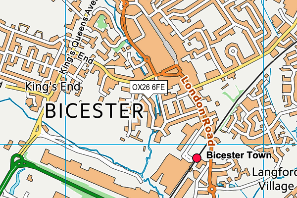 OX26 6FE map - OS VectorMap District (Ordnance Survey)