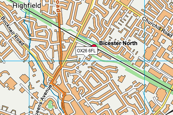 OX26 6FL map - OS VectorMap District (Ordnance Survey)