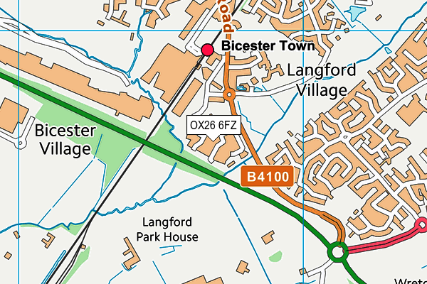 OX26 6FZ map - OS VectorMap District (Ordnance Survey)