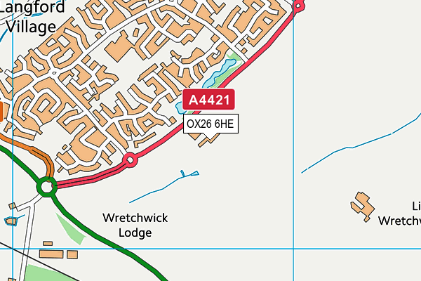 OX26 6HE map - OS VectorMap District (Ordnance Survey)