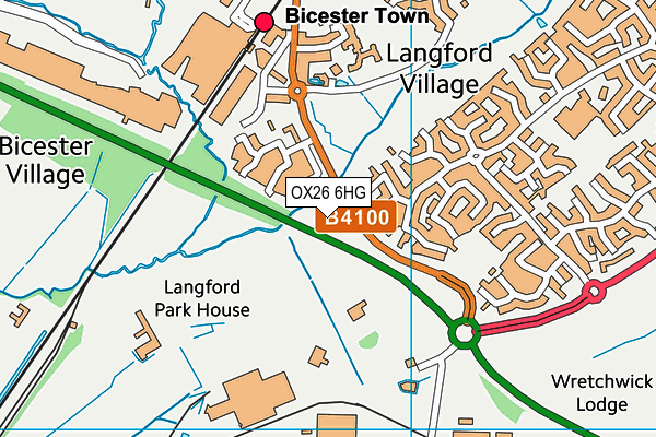 OX26 6HG map - OS VectorMap District (Ordnance Survey)