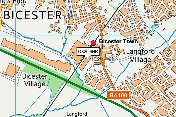 OX26 6HR map - OS VectorMap District (Ordnance Survey)