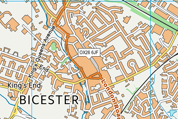 OX26 6JF map - OS VectorMap District (Ordnance Survey)