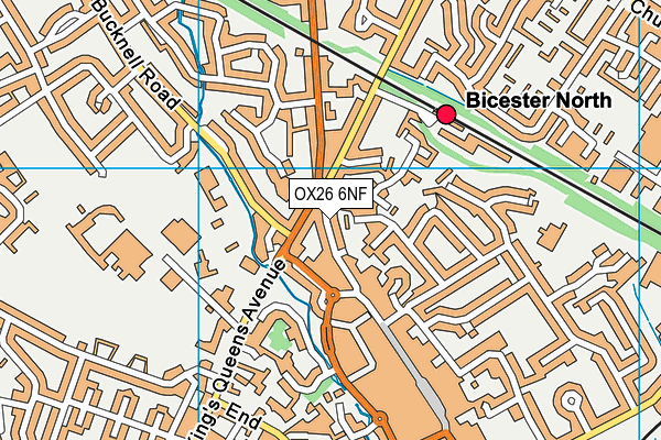 OX26 6NF map - OS VectorMap District (Ordnance Survey)