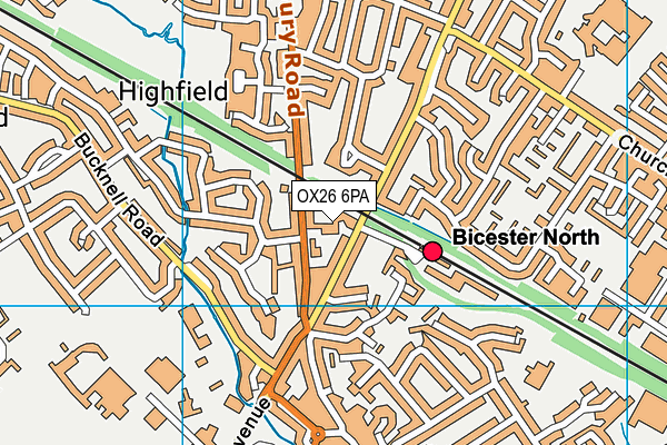 OX26 6PA map - OS VectorMap District (Ordnance Survey)