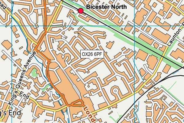 OX26 6PF map - OS VectorMap District (Ordnance Survey)