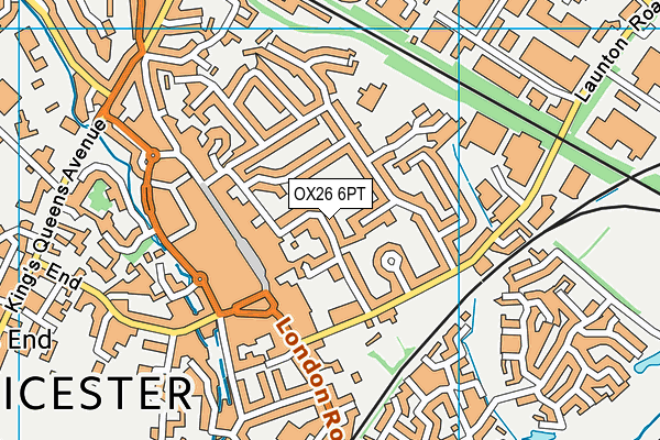 OX26 6PT map - OS VectorMap District (Ordnance Survey)