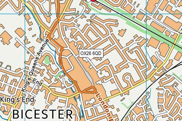 OX26 6QD map - OS VectorMap District (Ordnance Survey)