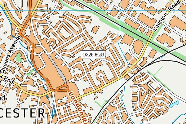OX26 6QU map - OS VectorMap District (Ordnance Survey)
