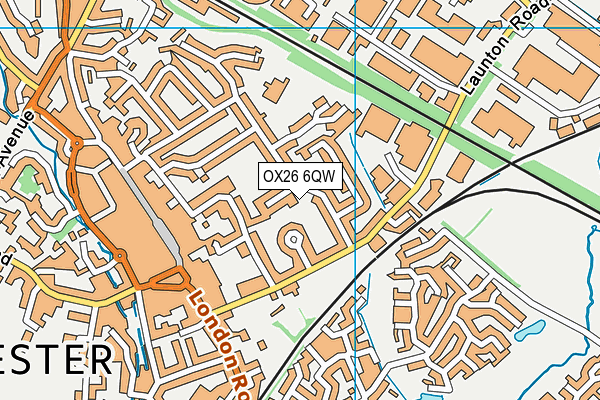 OX26 6QW map - OS VectorMap District (Ordnance Survey)