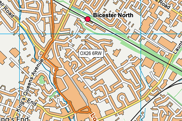 OX26 6RW map - OS VectorMap District (Ordnance Survey)