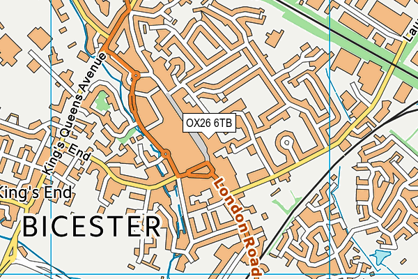 OX26 6TB map - OS VectorMap District (Ordnance Survey)